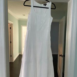 J Crew White Midi Dress